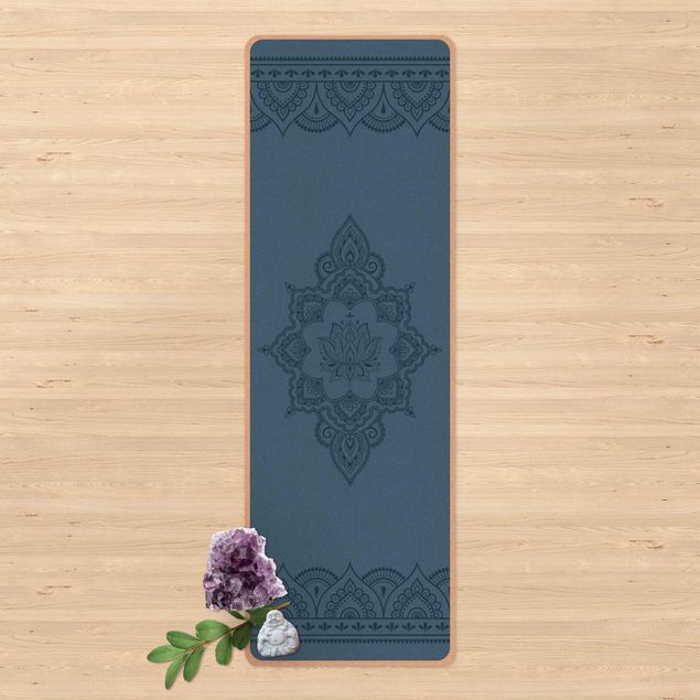 Tapis de yoga - Lotus Flower Indian Ornament
