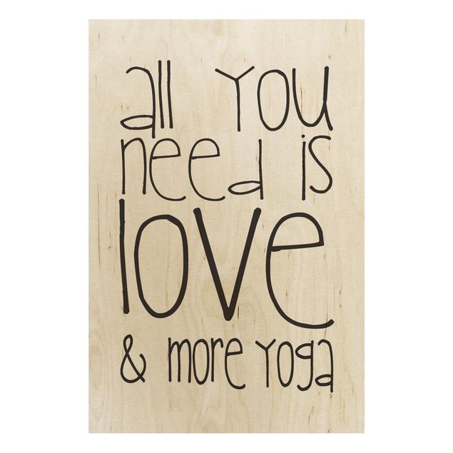 Tableaux en bois avec citations Amour et Yoga