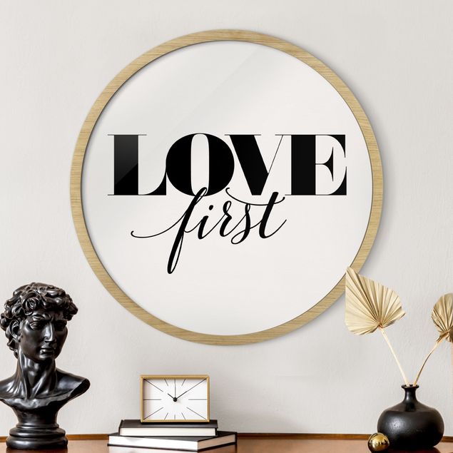 Tableaux encadrés citations Love First