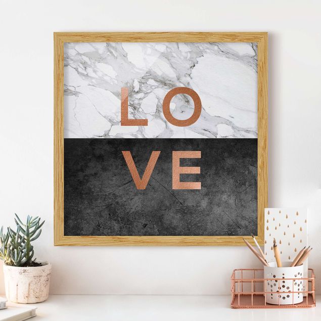Tableau paysage Love Copper And Marble