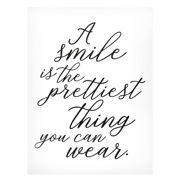 Tableaux magnétiques avec citations A Smile Is The Prettiest Thing