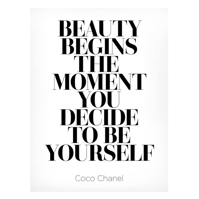 Tableaux magnétiques avec citations Be Yourself Coco Chanel