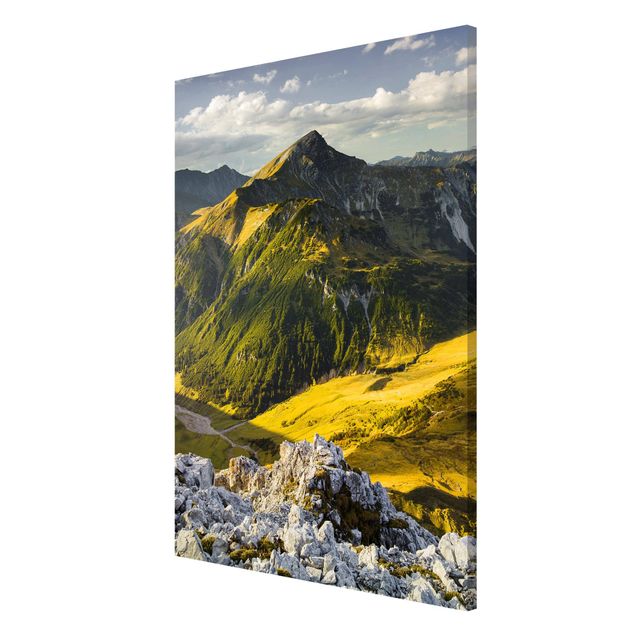Tableau montagne Montagnes et vallée des Alpes Lechtal au Tyrol