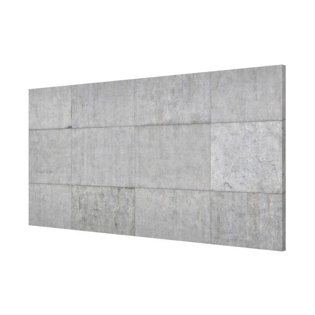Tableau 3d Brique de béton aspect gris