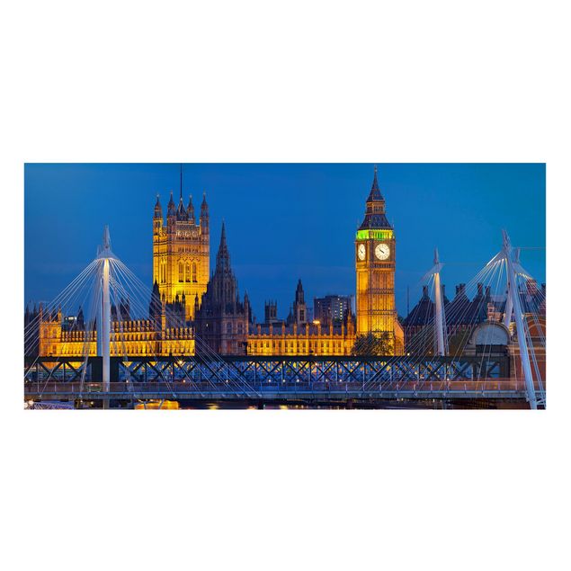 Tableau Londres Big Ben et Palais de Westminster à Londres la nuit