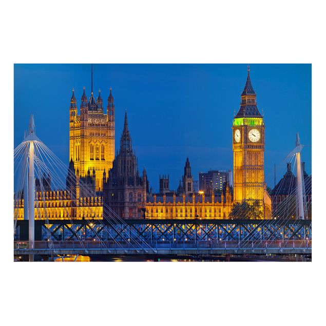 Tableau Londres Big Ben et Palais de Westminster à Londres la nuit