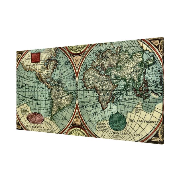 Tableau carte du monde L'ancien monde