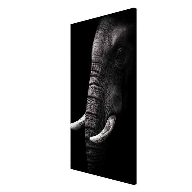 Tableau éléphants Portrait d'éléphant sombre