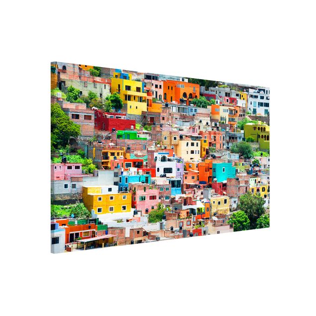 Déco mur cuisine Maisons colorées devant Guanajuato
