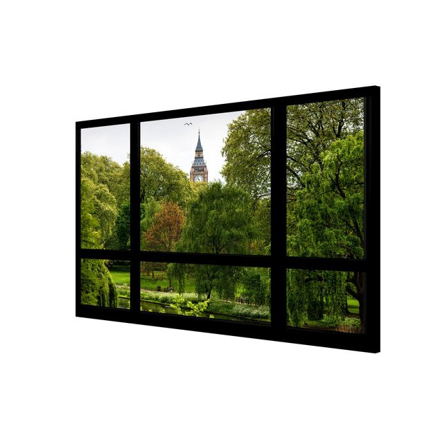 Tableau moderne Fenêtre donnant sur le parc St. James et sur Big Ben