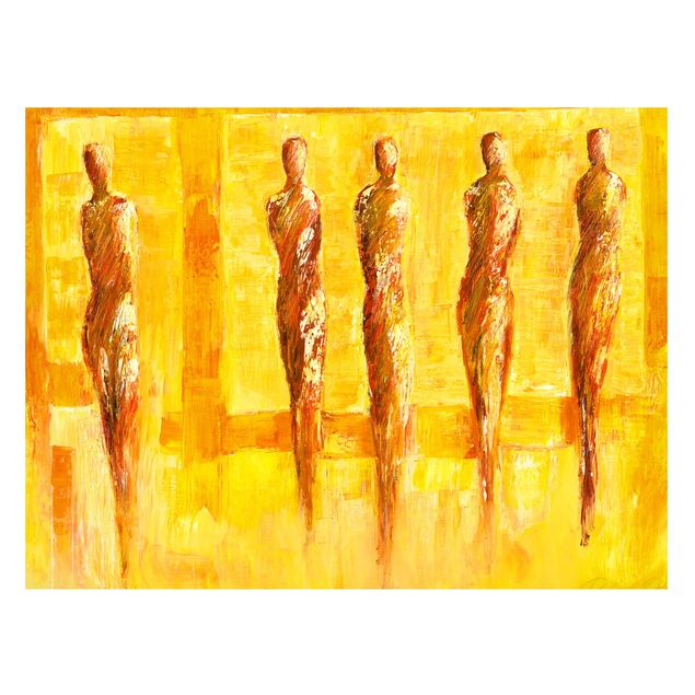 Tableaux modernes Petra Schüßler - Cinq figures en jaune