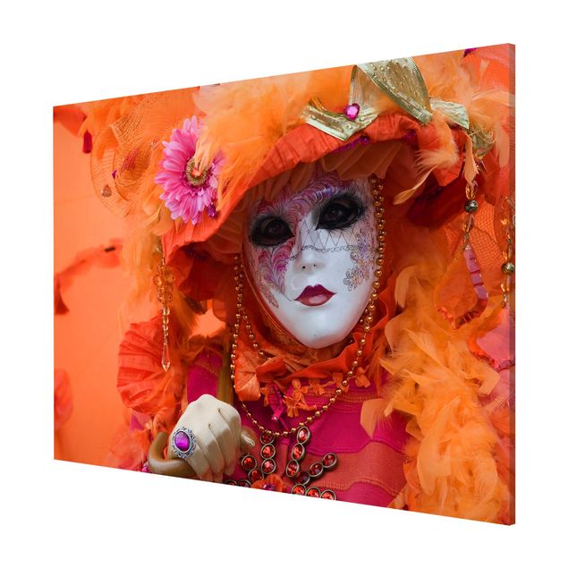 Tableau portrait Carnaval en orange