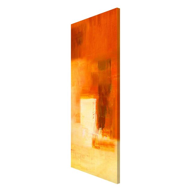 Tableau abstrait Petra Schüßler - Composition en orange et brun 03