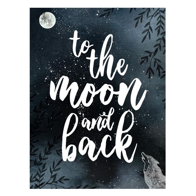 Tableaux magnétiques avec citations Love You To The Moon And Back