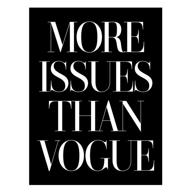Tableaux magnétiques avec citations More Issues Than Vogue