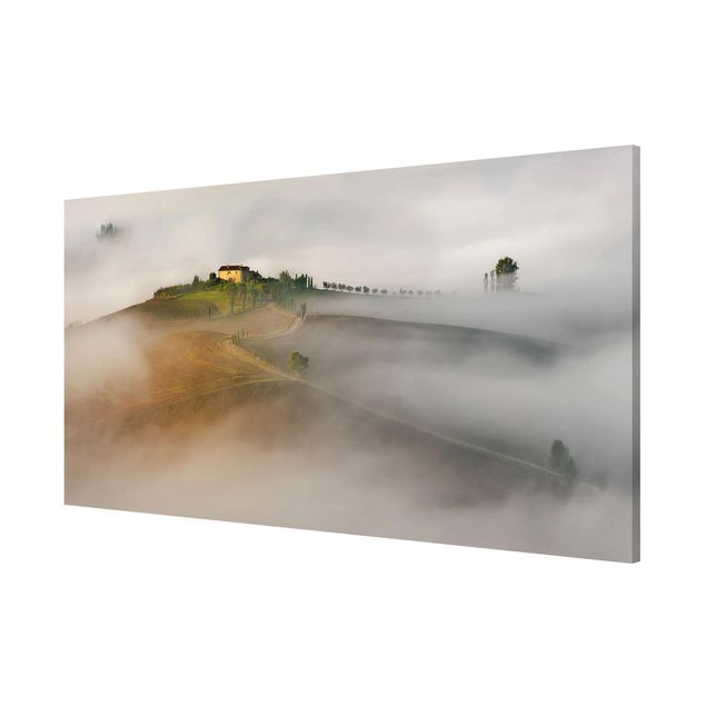 Tableaux modernes Brouillard matinal en Toscane