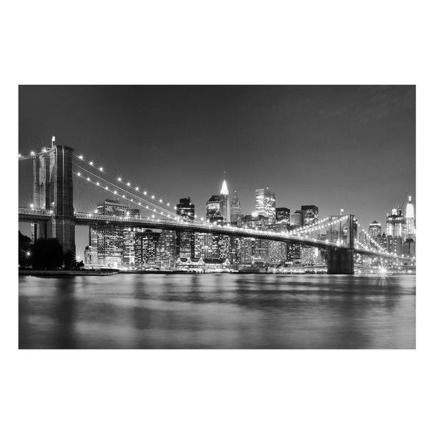 Tableaux New York Pont de Manhattan la nuit II