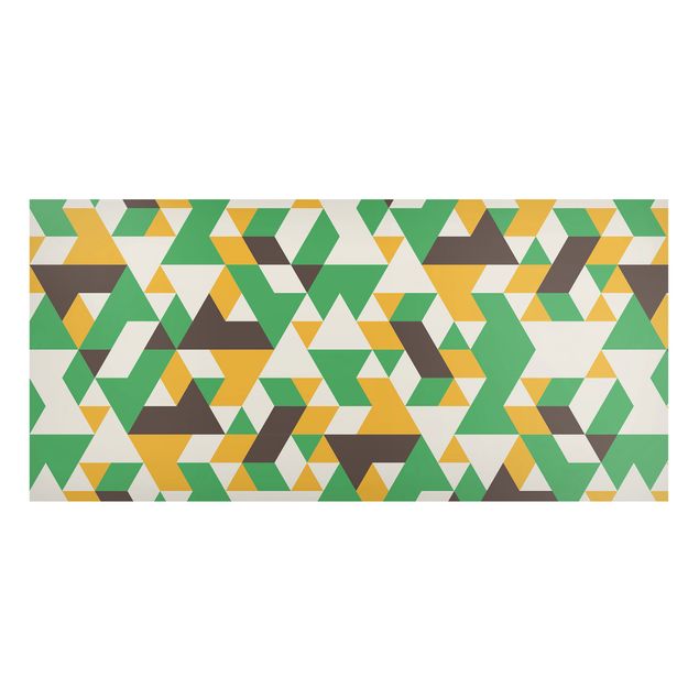 Tableau moderne No.RY34 Triangles verts