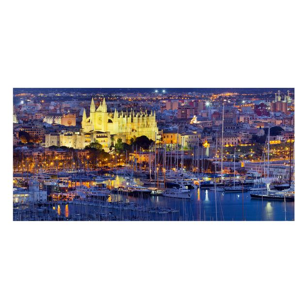 Tableaux modernes Palma De Mallorca City Skyline et Port