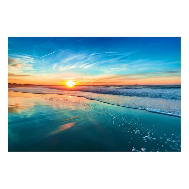 Tableau paysage Coucher de soleil romantique au bord de la mer