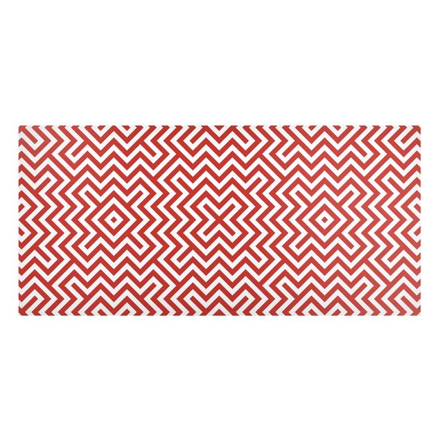 Tableaux moderne Motif de rayures géométriques rouges