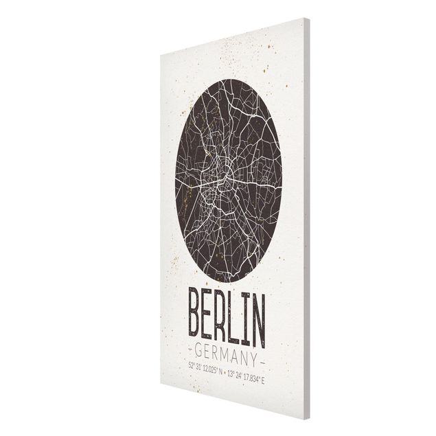 Tableaux carte du monde Plan de Ville de Berlin - Rétro