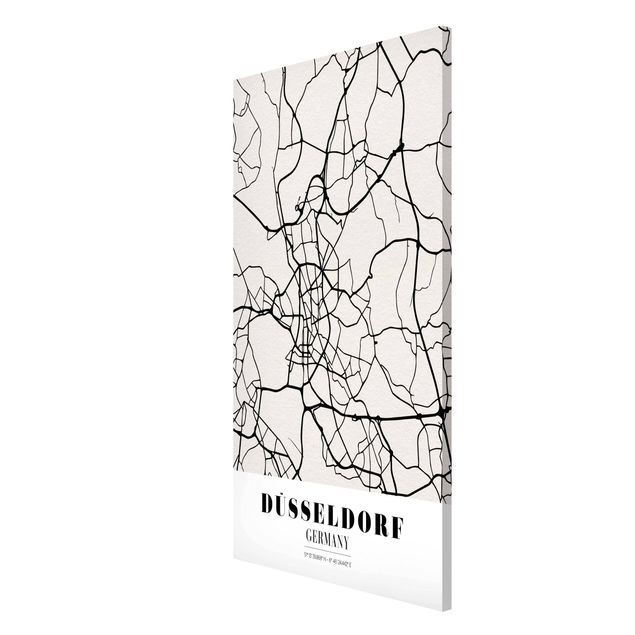 Tableau magnétique carte du monde Plan de ville de Dusseldorf - Classique