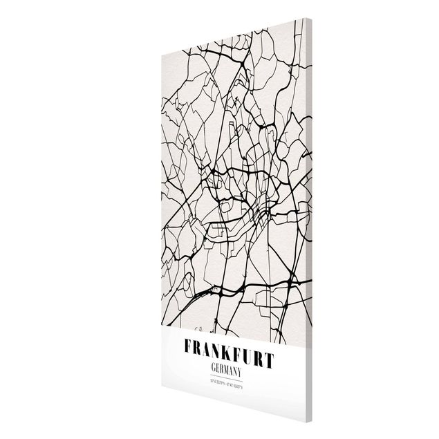 Tableau magnétique carte du monde Plan de ville de Francfort - Classique