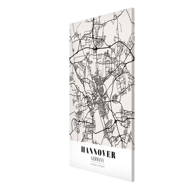 Tableau magnétique carte du monde Plan de ville de Hanovre - Classique