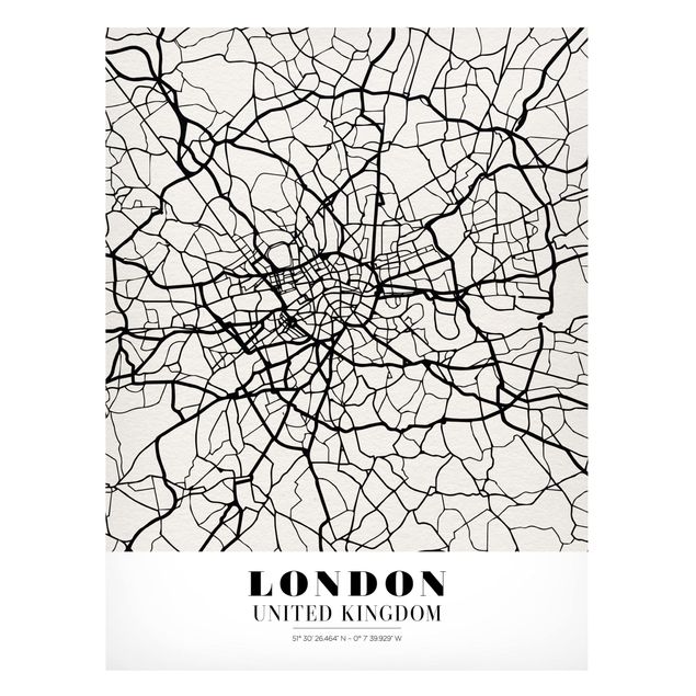 Tableau London Plan de ville de Londres - Classique