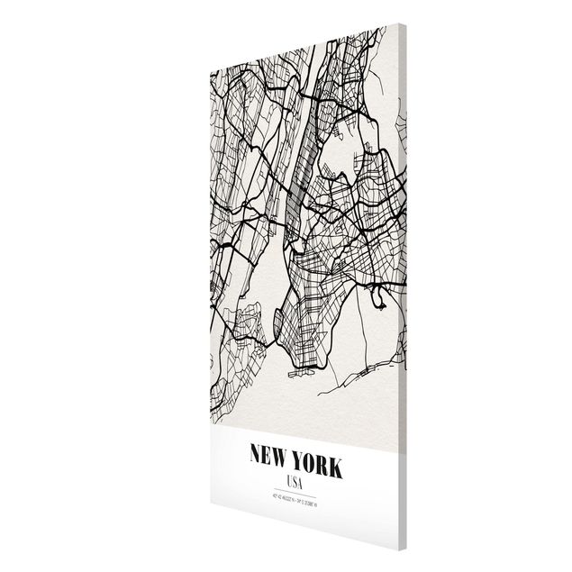 Tableaux modernes Plan de la ville de New York - Classique