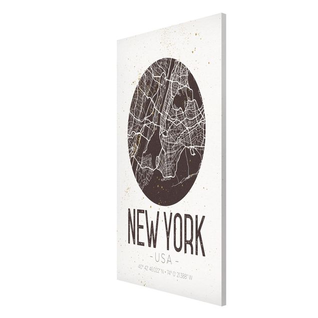 Tableaux modernes Plan de la ville de New York - Rétro