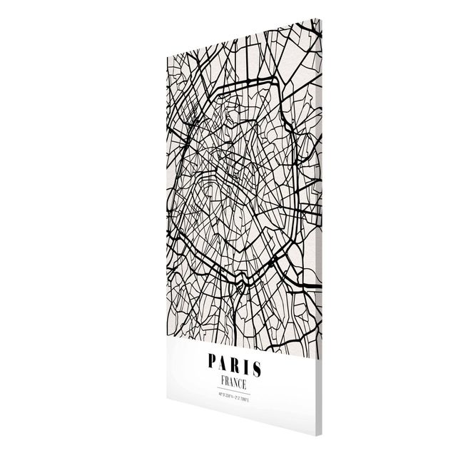 Tableaux modernes Plan de ville de Paris - Classique
