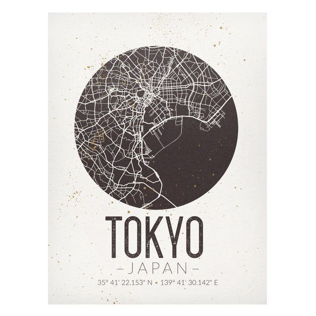Tableaux Tokyo Plan de ville de Tokyo - Rétro