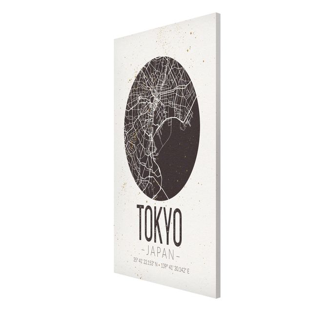 Tableaux moderne Plan de ville de Tokyo - Rétro