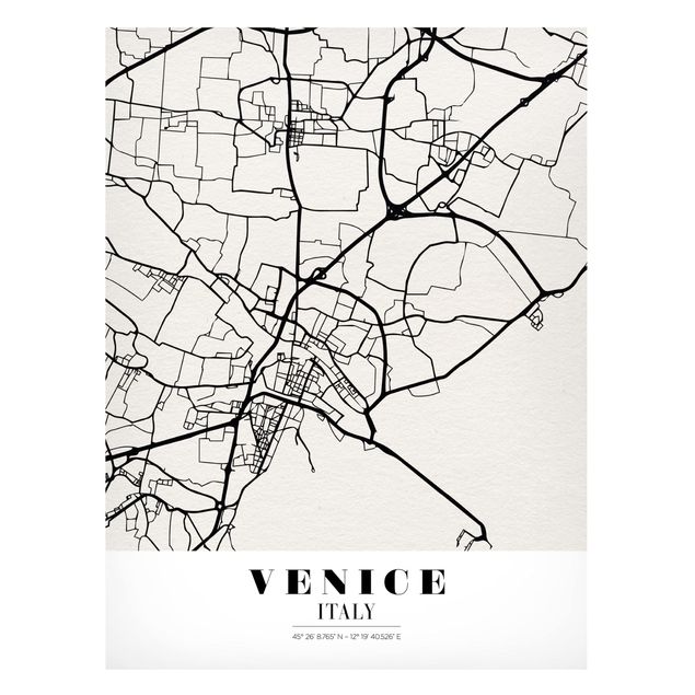 Tableaux modernes Plan de ville de Venise - Classique