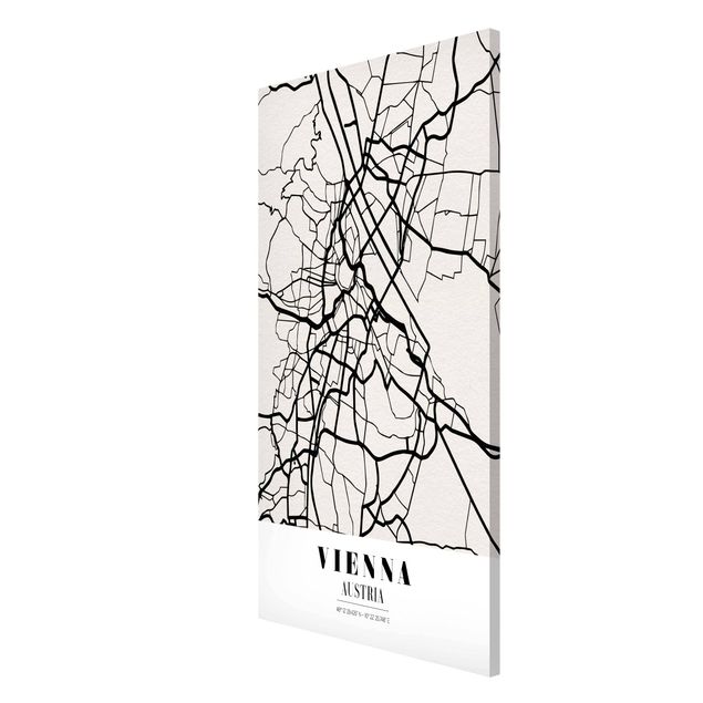 Tableau magnétique carte du monde Plan de ville de Vienne - Classique