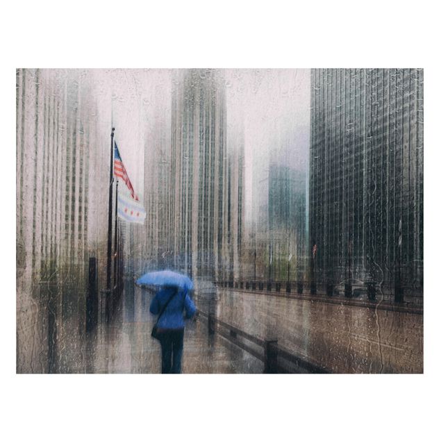 Tableaux modernes Chicago sous la pluie