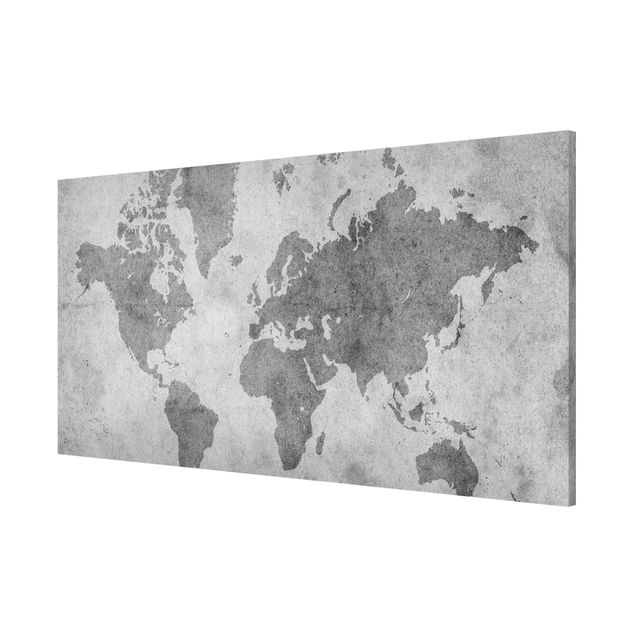 Tableau magnétique carte du monde Tableau Vintage du Monde II