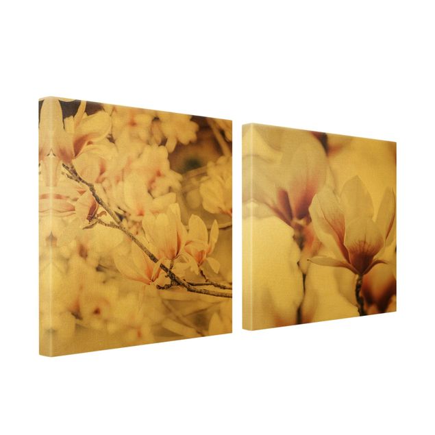 Impression sur toile - Magnolia Flower Set