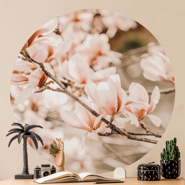 Tapisserie moderne Rameau de magnolia style vintage
