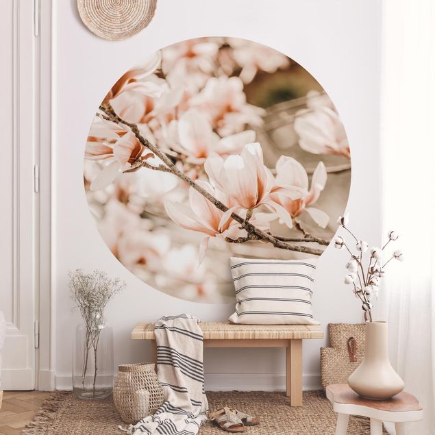 Papier peint rétro Rameau de magnolia style vintage