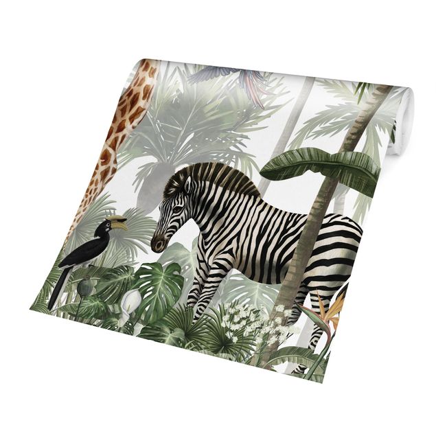 Papiers peints modernes Majestueux monde animal de la jungle