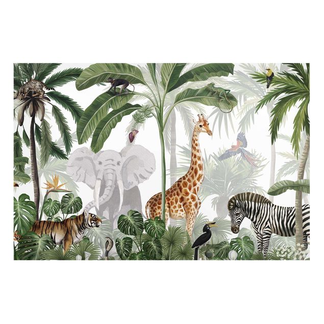 Tableau paysage Majestueux monde animal de la jungle