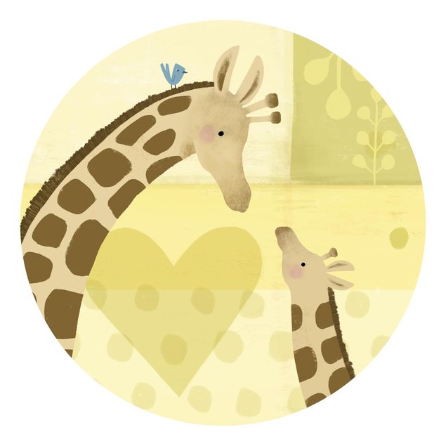 Papier peint animaux Maman et moi - Girafes