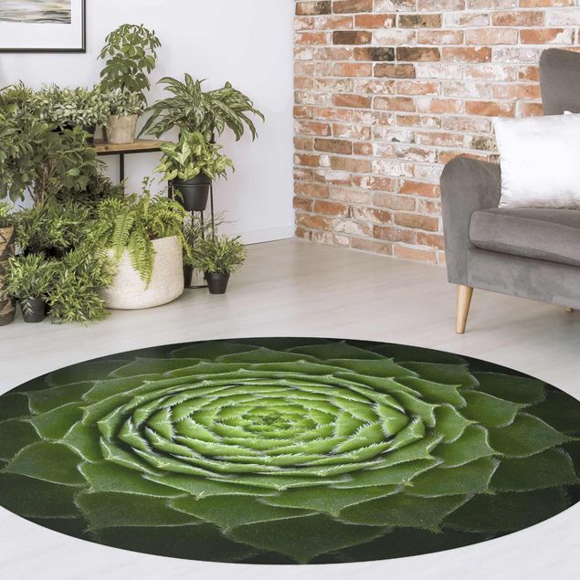 tapis salon moderne Mandala Succulent