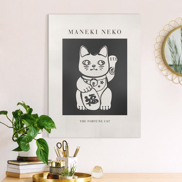 Tableau chat Maneki Neko - Le chat porte-bonheur