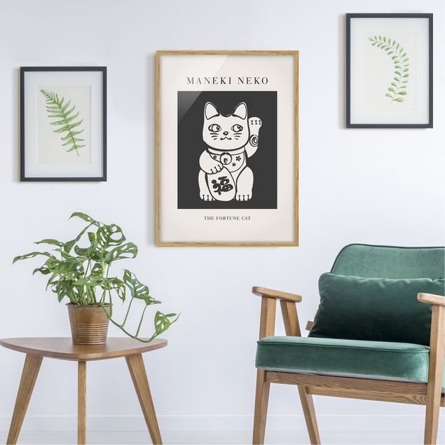 Affiches encadrées citations Maneki Neko - Le chat porte-bonheur