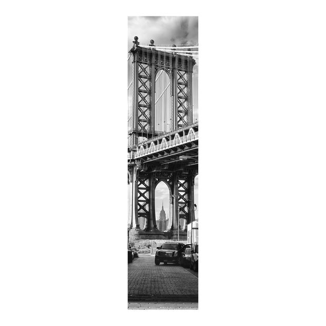 Panneaux coulissants avec architecture et skyline Pont de Manhattan en Amérique