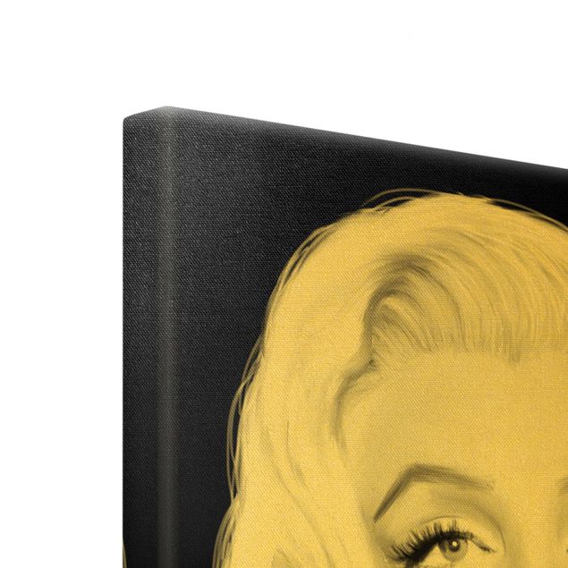 Toile murale Marilyn avec des boucles d'oreilles
